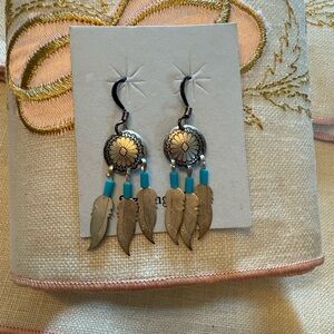 Vintage Navajo Sterling Silver DreamCatcher Earrings